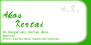 akos kertai business card